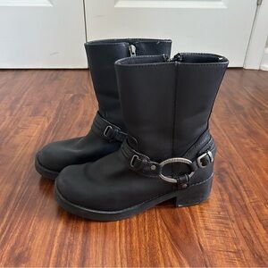 Harley-Davidson Christa Black 8 Inch Harness Boots 2 Inch Heel Women’s 8.5